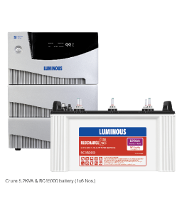 Luminous Combo - Home UPS 5.2 KVA Cruze+ & Battery 120 Ah RC15000
















